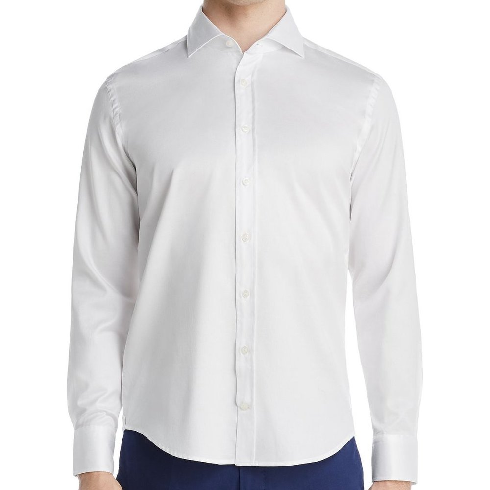 Mens Dylan Gray  Textured Cotton Dobby Shirt